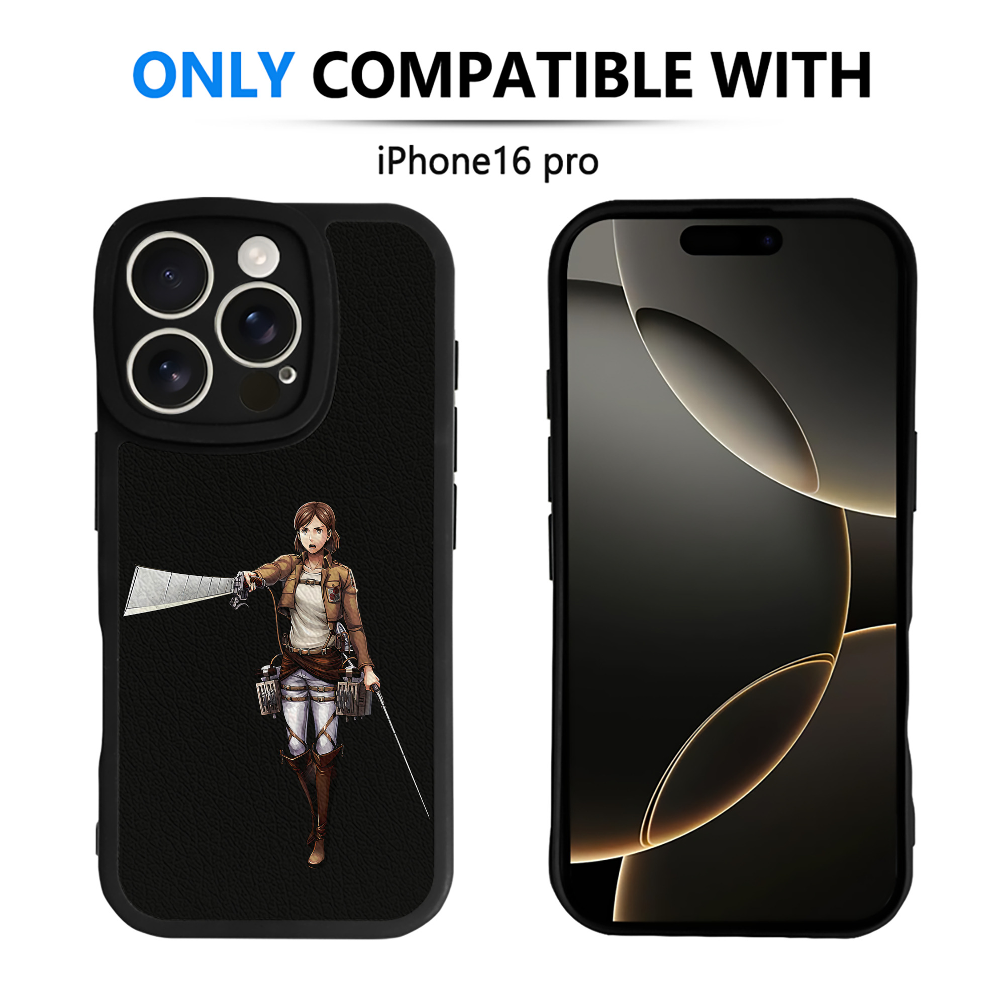 （画像用） 進撃の巨人 Attack on Titan 【iPhone 16シリーズ対応】シリコンスマホケース（レザー調） 材質：シリコン